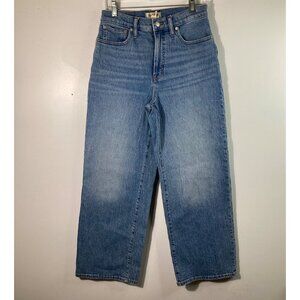 Womens Madewell The Perfect Vintage Wide Leg Jeans Blue 28 Cotton Elastane